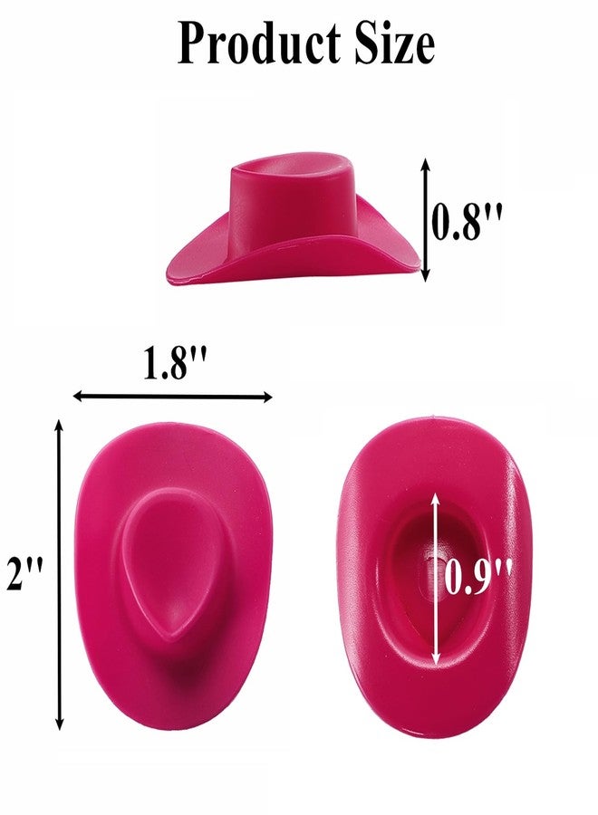 Cididu 200 Pcs Mini Cowboy Hats, Tiny Cowboy Hat for Crafts, 2 Inch Plastic Miniature Western Cowboy Cowgirl Hat, Small Party Hats for Doll Pet Cake Cupcake Bottle Decor Outdoor Party - Image 2